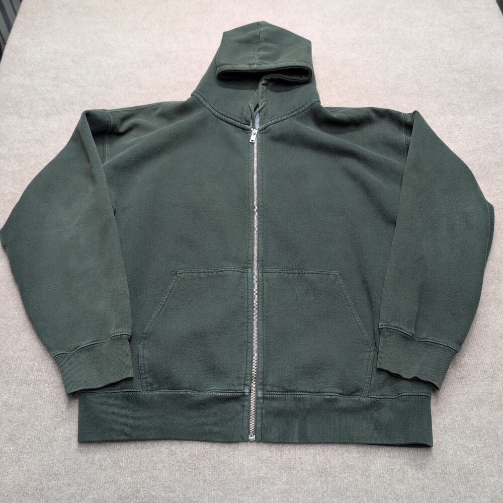 Brandy Melville Women's Green Full Zip Hoodie Pullover Sweatshirt One Size